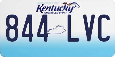 KY license plate 844LVC