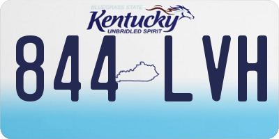 KY license plate 844LVH
