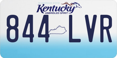 KY license plate 844LVR