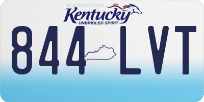 KY license plate 844LVT