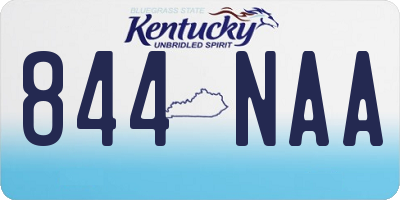 KY license plate 844NAA