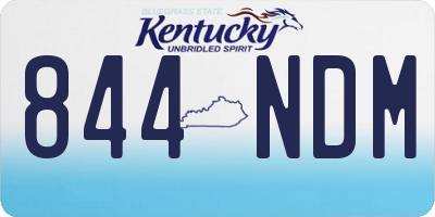 KY license plate 844NDM
