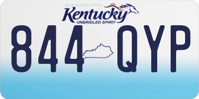 KY license plate 844QYP