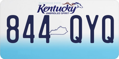 KY license plate 844QYQ