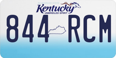KY license plate 844RCM
