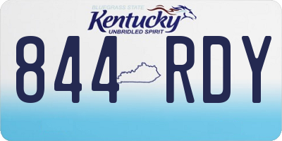 KY license plate 844RDY