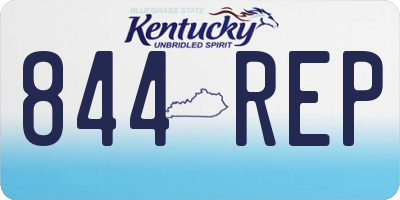 KY license plate 844REP