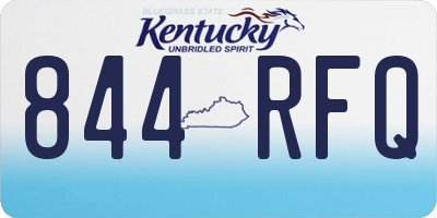 KY license plate 844RFQ