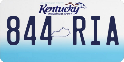 KY license plate 844RIA