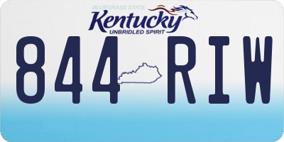 KY license plate 844RIW