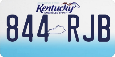 KY license plate 844RJB