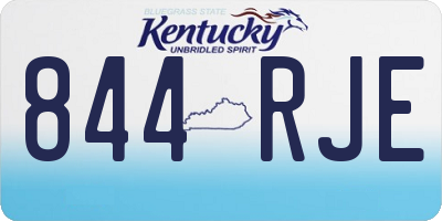 KY license plate 844RJE