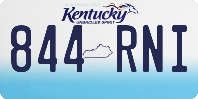 KY license plate 844RNI