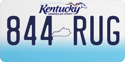 KY license plate 844RUG