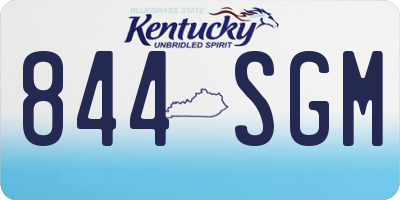 KY license plate 844SGM