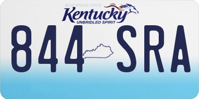 KY license plate 844SRA