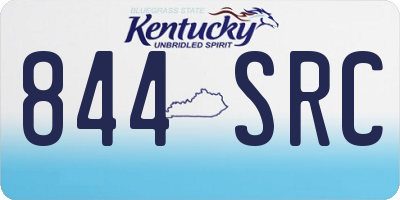 KY license plate 844SRC