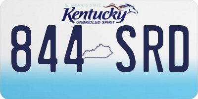 KY license plate 844SRD