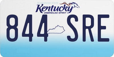 KY license plate 844SRE