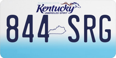 KY license plate 844SRG