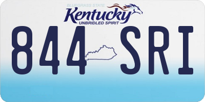 KY license plate 844SRI