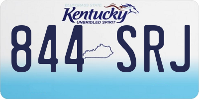KY license plate 844SRJ