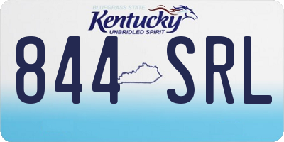 KY license plate 844SRL