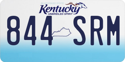 KY license plate 844SRM