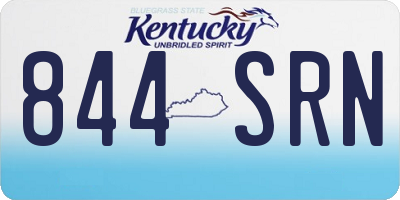 KY license plate 844SRN