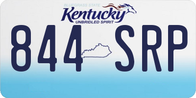 KY license plate 844SRP