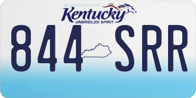 KY license plate 844SRR
