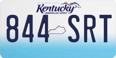 KY license plate 844SRT