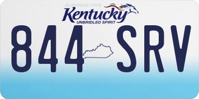 KY license plate 844SRV