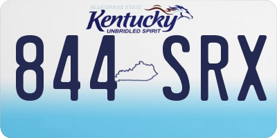 KY license plate 844SRX