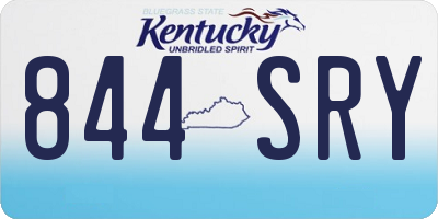 KY license plate 844SRY