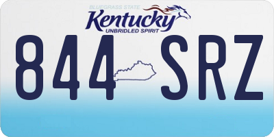 KY license plate 844SRZ