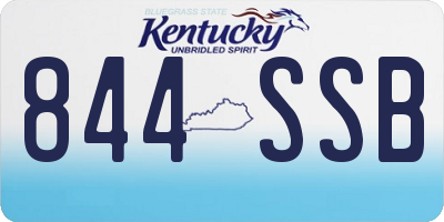 KY license plate 844SSB
