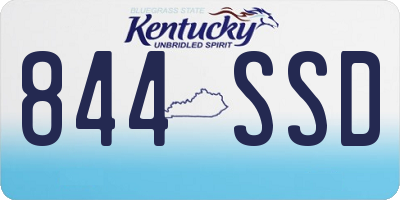 KY license plate 844SSD