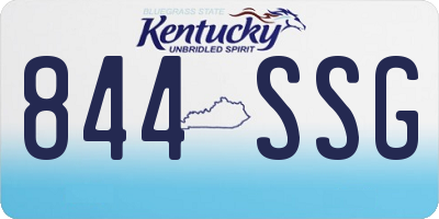 KY license plate 844SSG