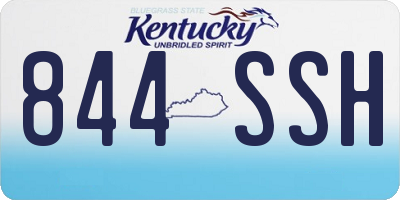 KY license plate 844SSH