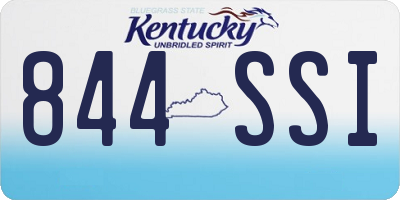KY license plate 844SSI