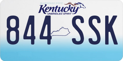KY license plate 844SSK