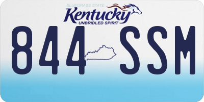 KY license plate 844SSM