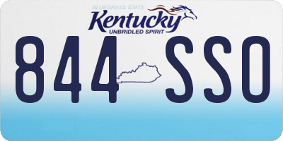 KY license plate 844SSO