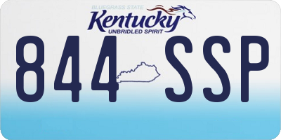 KY license plate 844SSP