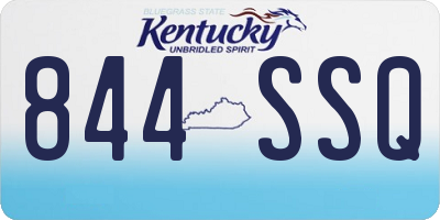 KY license plate 844SSQ