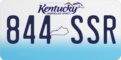 KY license plate 844SSR