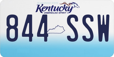 KY license plate 844SSW