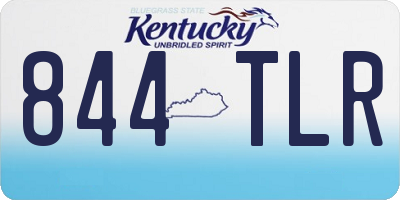KY license plate 844TLR