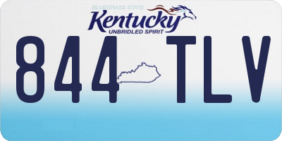 KY license plate 844TLV